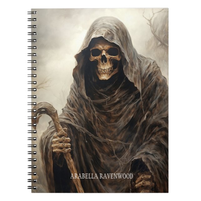 Carnet Déplaisant, Gothique Grim Reaper Halloween Horreur (Devant)