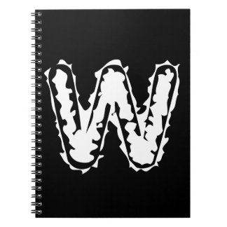 Carnet Déplaisant Monogramme blanc sur noir