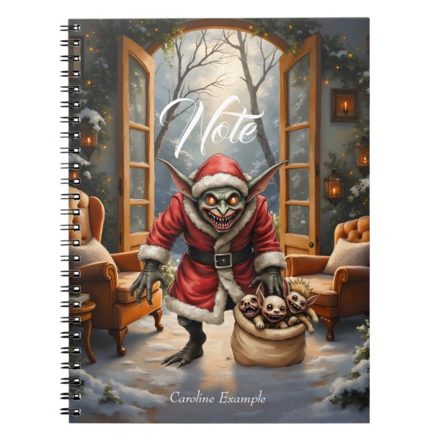 Carnet Déplaisant Noël Goblin - Imaginaire sombre Evil Pè (Devant)