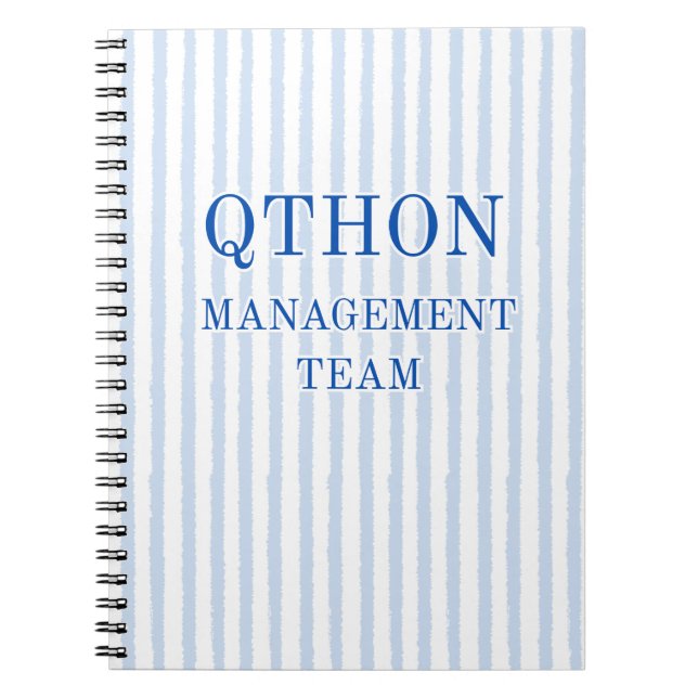 Carnet d'équipe de gestion QTHON (Devant)