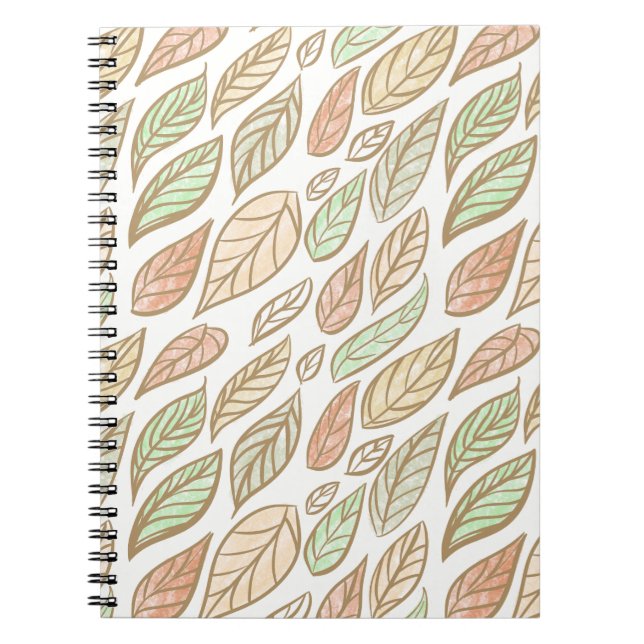 Carnet Dérive de feuilles pastel fantaisiste (Devant)