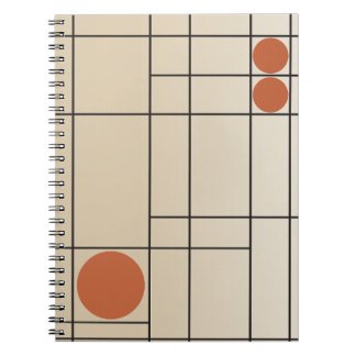 Carnet Dérive osseuse n° 1 Art géométrique beige + terrac