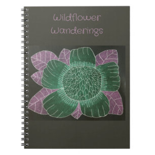 carnet d'errances Fleur sauvage de 6,5 po x 8,75 p