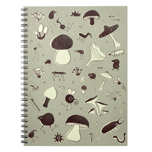 Carnet des champignons et des créatures forestière (Devant)