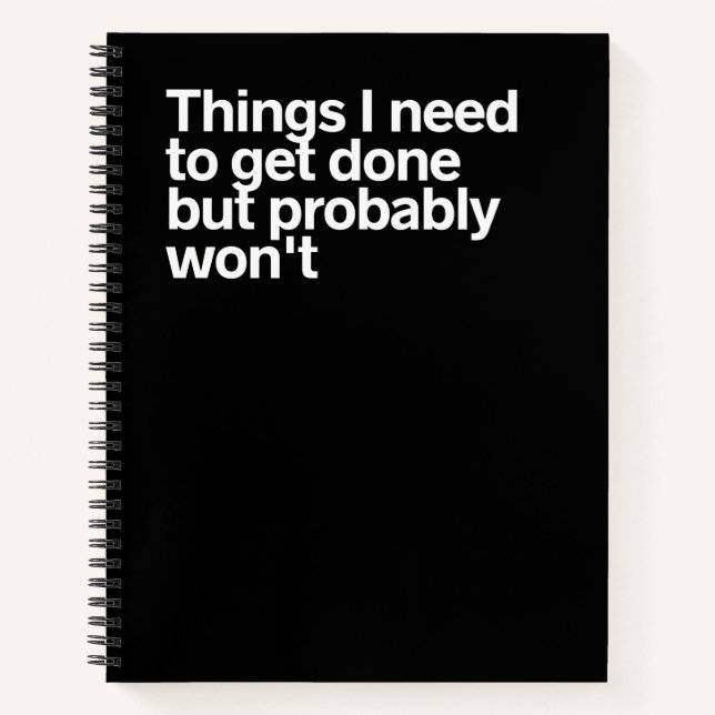 Carnet Des choses que je dois faire mais qui ne vont prob (Devant)
