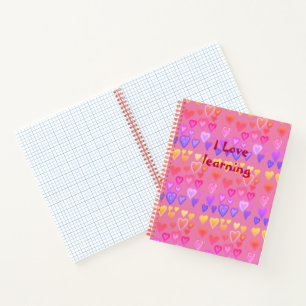 Carnet des coeurs colorés