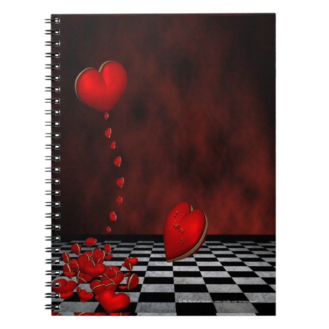 Carnet des Coeurs flottantes rouges (Devant)