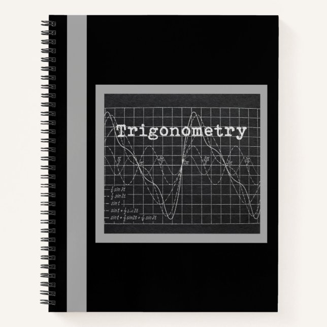 CARNET DES ÉQUATIONS DE TRIGONOMÉTRIE (NOIR) (Devant)