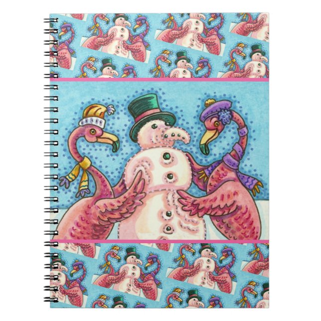 CARNET DES FLAMANTS ROSES ROSES FABRIQUENT DE LA NEIGE, D (Devant)
