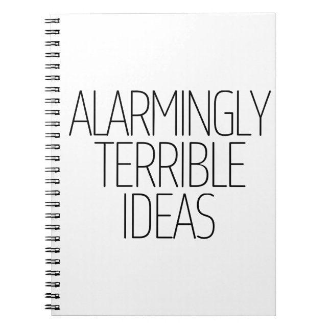 Carnet Des idées terribles et alarmantes (Devant)