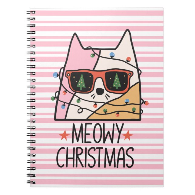 Carnet des lumières de Noël Meowy (Devant)