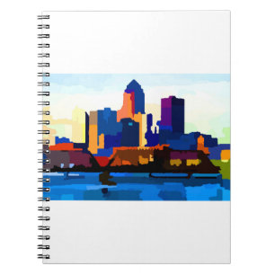 Carnet Des Moines Iowa Skyline