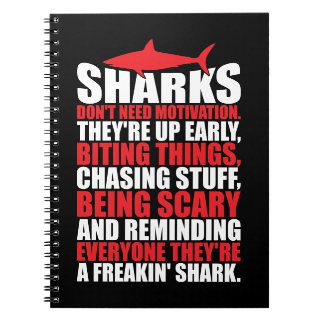 Carnet Des mots de motivation - soyez un requin (Devant)