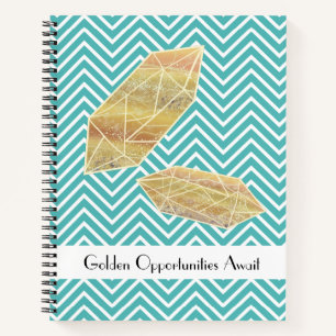 Carnet Des opportunités d'or attendent Diamants d'or