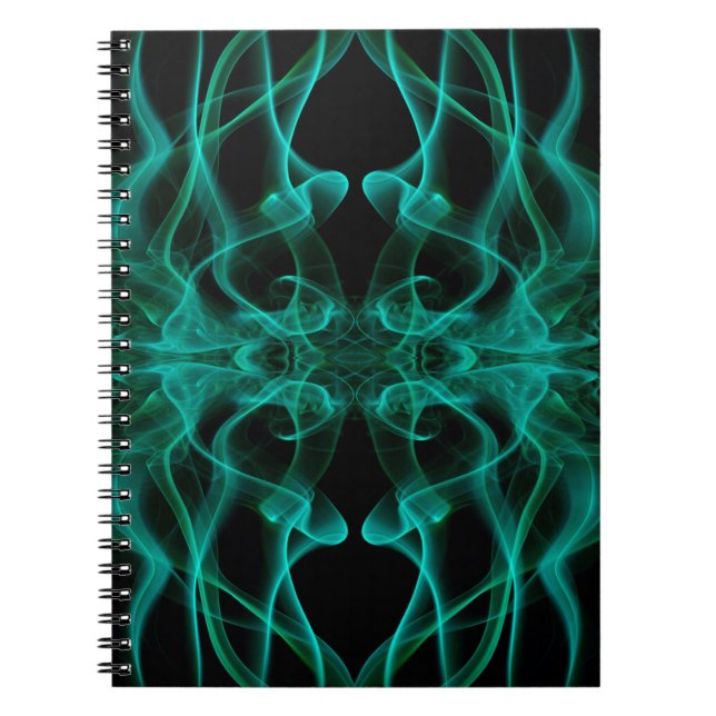 Carnet Des panaches de fumée verte sur le noir (Devant)