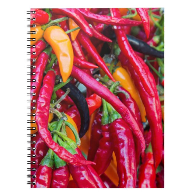 Carnet Des Peppers Chauds Au Marché Des Agriculteurs De M (Devant)