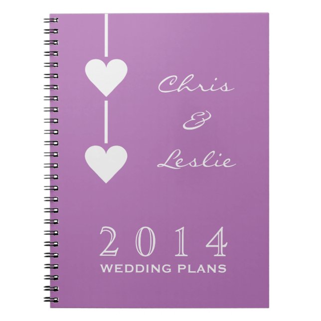 Carnet des plans de mariage de texte, d'année et d (Devant)
