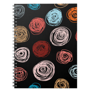 Carnet Des points abstraits dessinés à la main par un mot