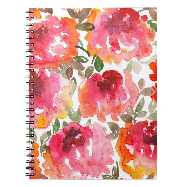 Carnet Des roses rouges en habit, des motifs sans soudure (Devant)