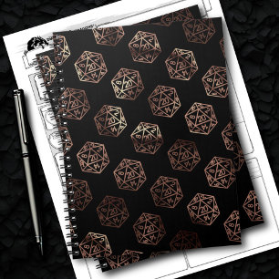 Carnet Dés RPG Campagne Gamer Imaginaire en cuivre