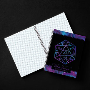 Carnet Dés RPG Papier graphique Nebula Tabletop PnP Gam