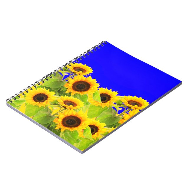 Carnet des tournesols - couleurs du drapeau ukrain (Côté gauche)