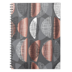 Carnet Des vibes du milieu du siècle moderne style motif