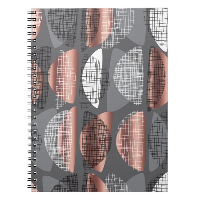 Carnet Des vibes du milieu du siècle moderne style motif  (Devant)