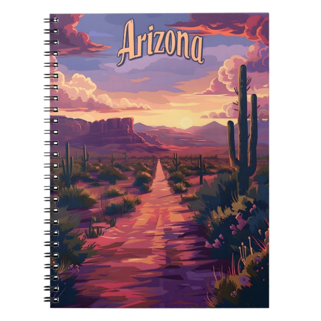 Carnet Désert de l'Arizona la nuit (Devant)
