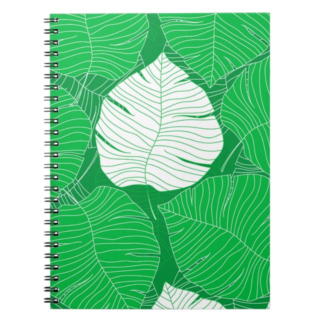 Carnet Design Abstrait de peinture à la feuille tropicale (Devant)