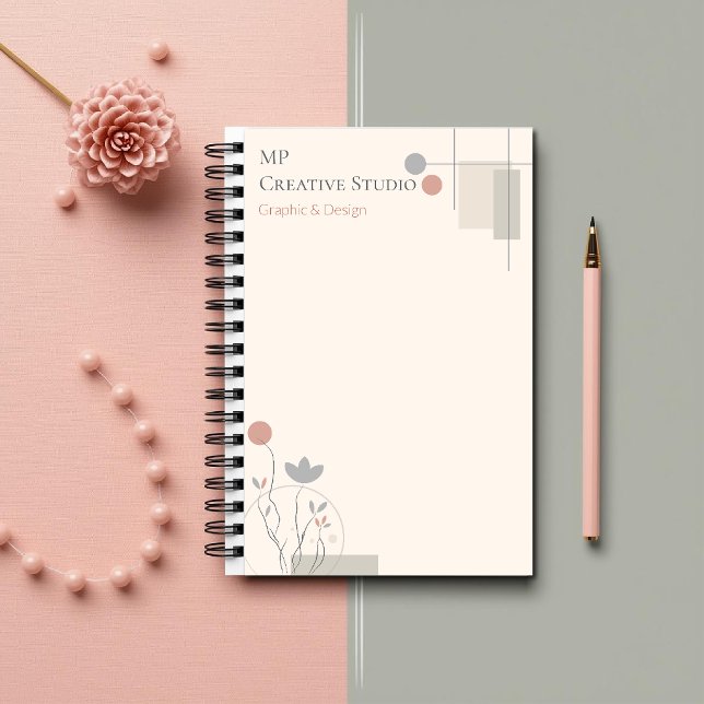Carnet Design Abstrait Pastel : Florales Modernes & Géomé (Créateur téléchargé)