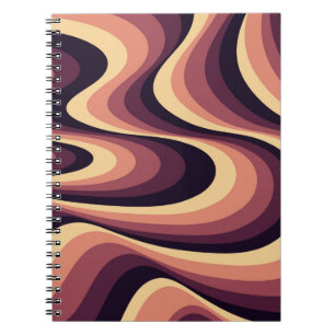 Carnet Design abstrait violet, rose et beige