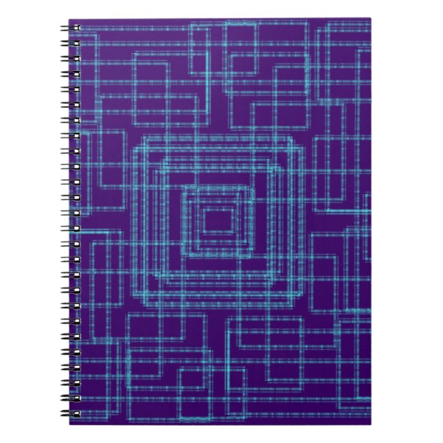 Carnet Design bleu simple et géométrique (Devant)