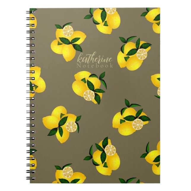 Carnet Design chic citron vert (Devant)