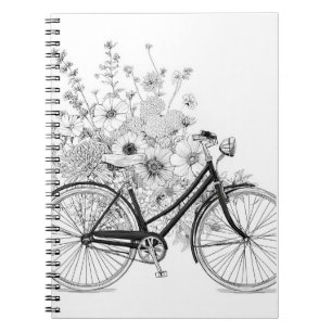 Carnet Design d'art classique de la ligne de fleurs de vé