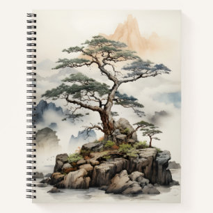 Carnet Design d'art japonais de Bonsai Tree