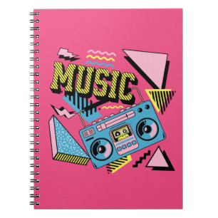 Carnet Design de boite de musique de style rétro
