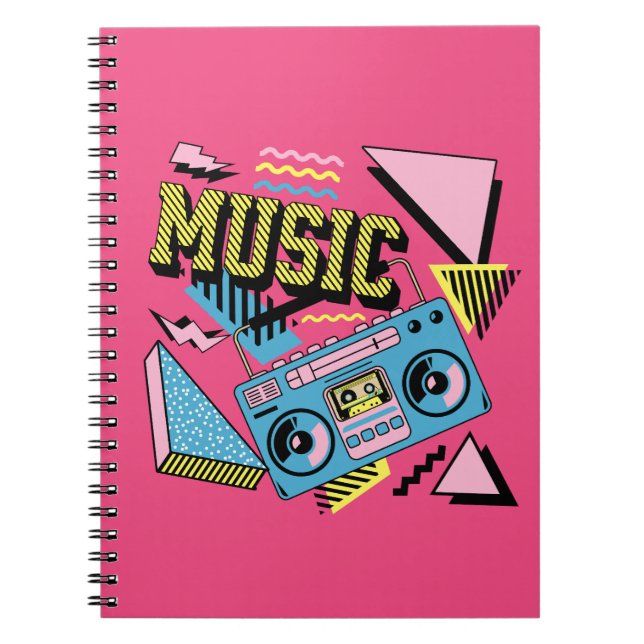 Carnet Design de boite de musique de style rétro (Devant)