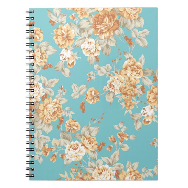 Carnet Design de bouquet rose motif sans couture avec bar (Devant)