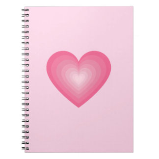 Carnet Design de coeur rose - Symbole d'amour mignon