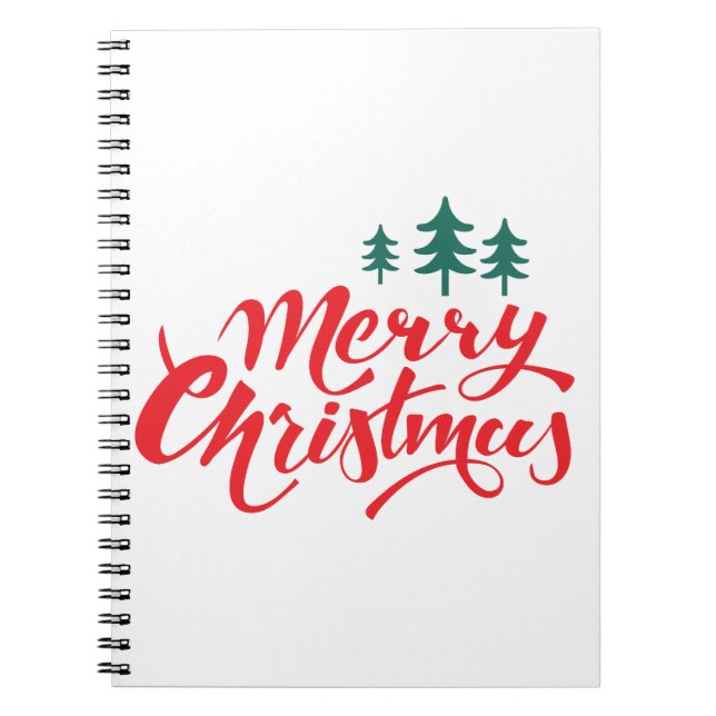 Carnet Design de Noël avec arbres (Devant)