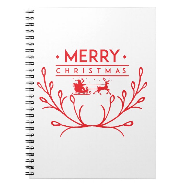 Carnet Design de Noël avec rennes (Devant)