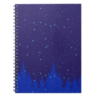 Carnet Design de Noël Monochromatique Motoneige bleu