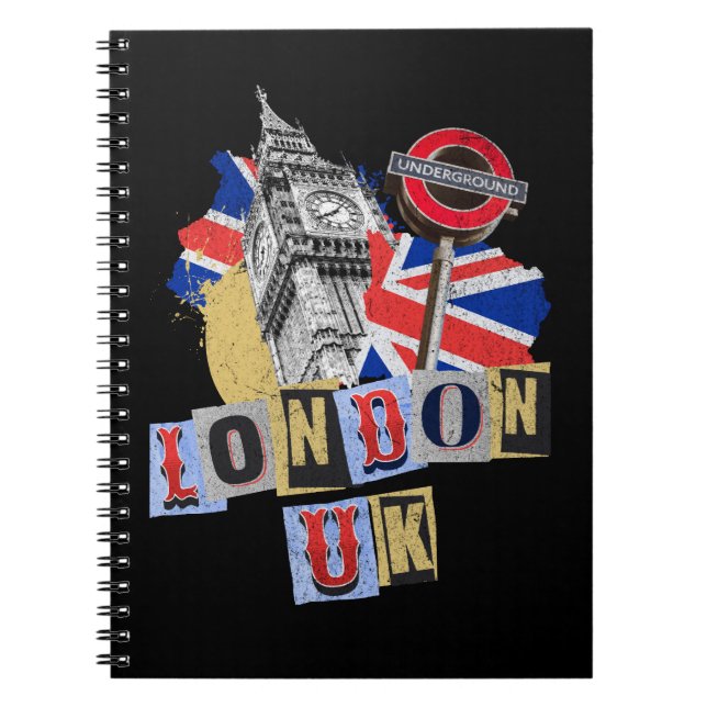 Carnet Design de style rétro à Londres (Devant)