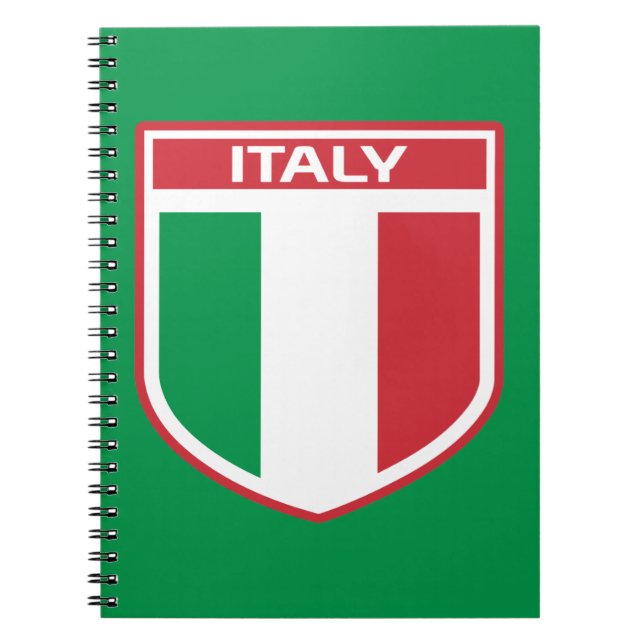 Carnet Design du drapeau/de l'insigne en Italie (Devant)