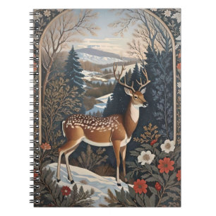 Carnet Design élégant de la nature des cerfs d'hiver
