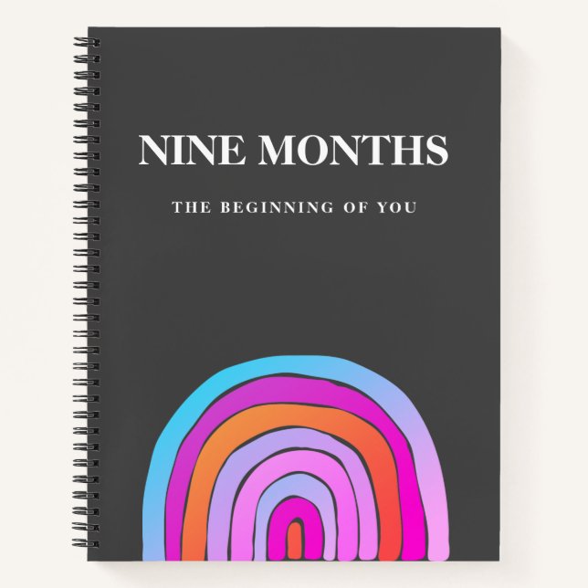 Carnet Design élégant Rainbow Beauty Pregnancy Cadeau (Devant)