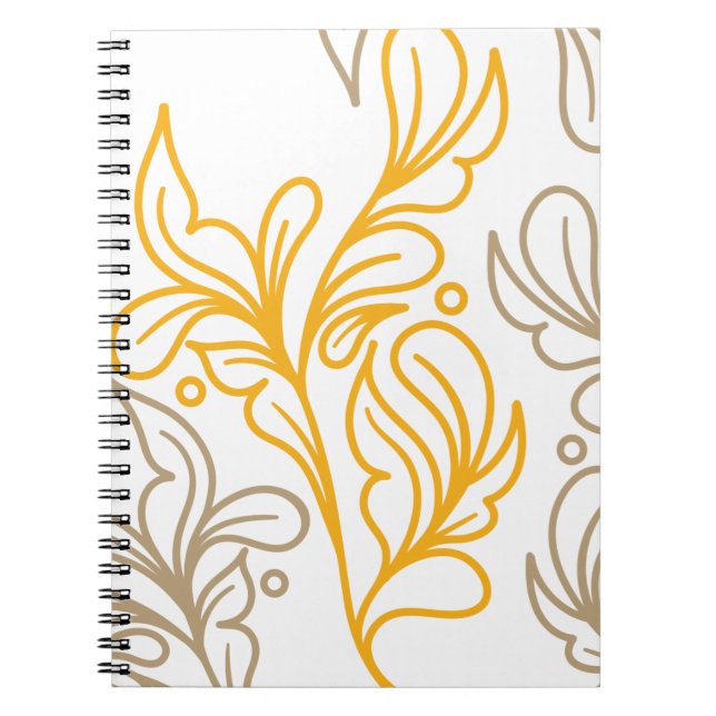 Carnet Design en feuille Boho d'or (Devant)
