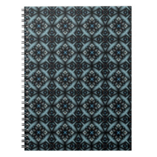 Carnet design, géométrique, bleu, noir, oriental