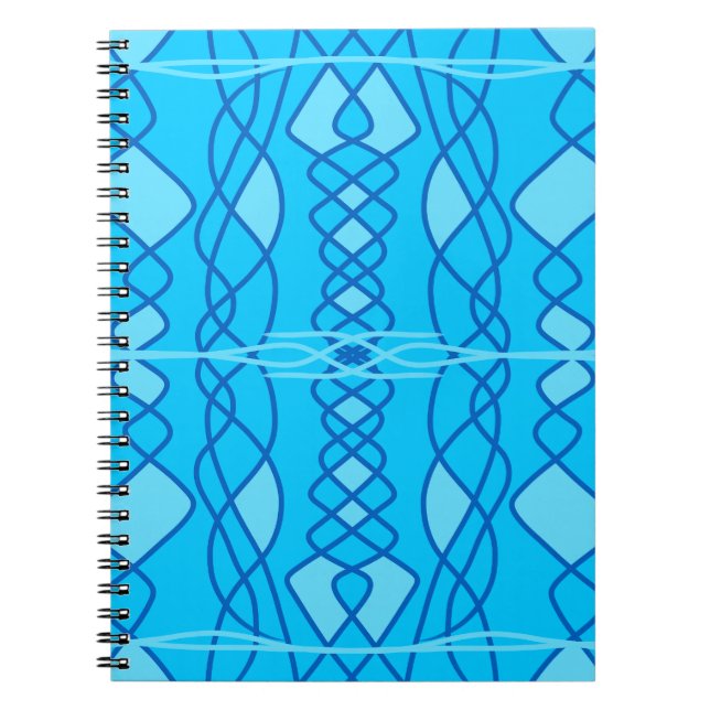 Carnet Design géométrique vertical bleu (Devant)